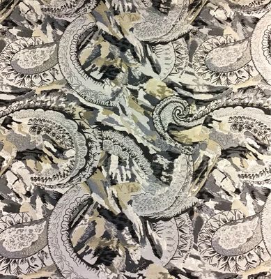 Grey/Black/Gold Brocade
