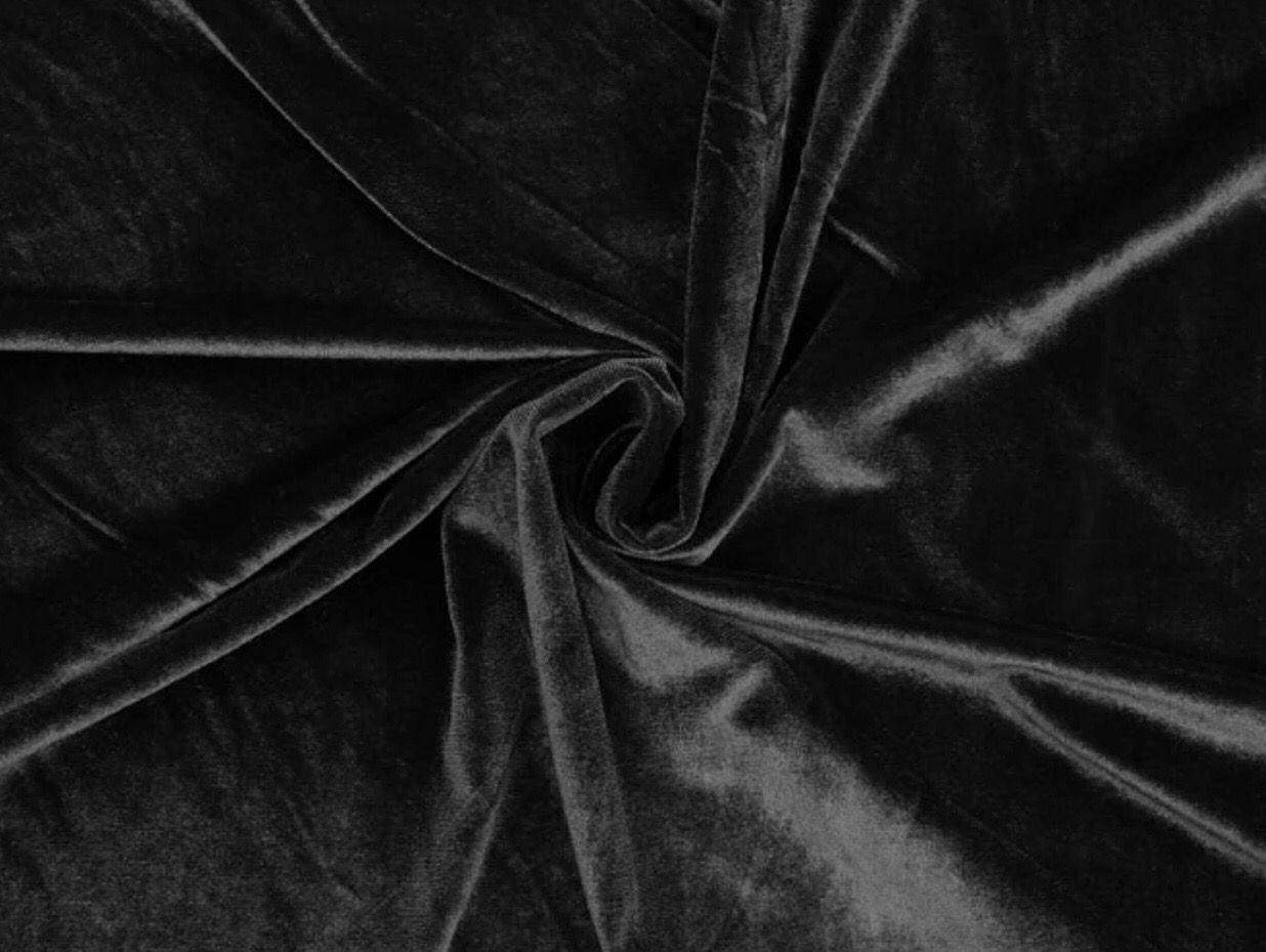 Black Stretch Velour