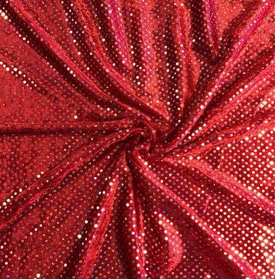 Velvet With Sequins- Red
