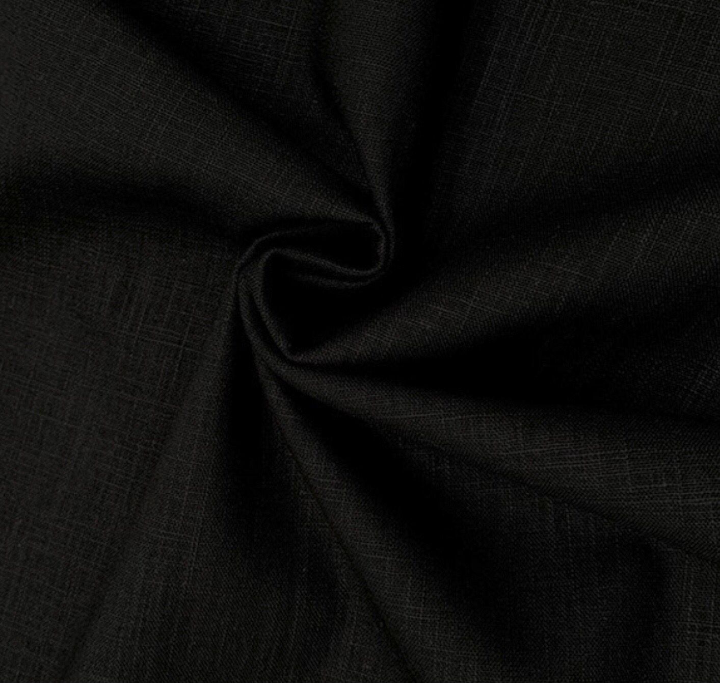 Cotton Linen Mix- Black