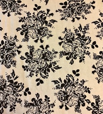 Black And Natural Linen Viscose