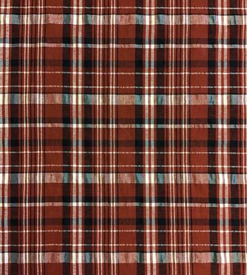 Cotton Linen - Rust Check