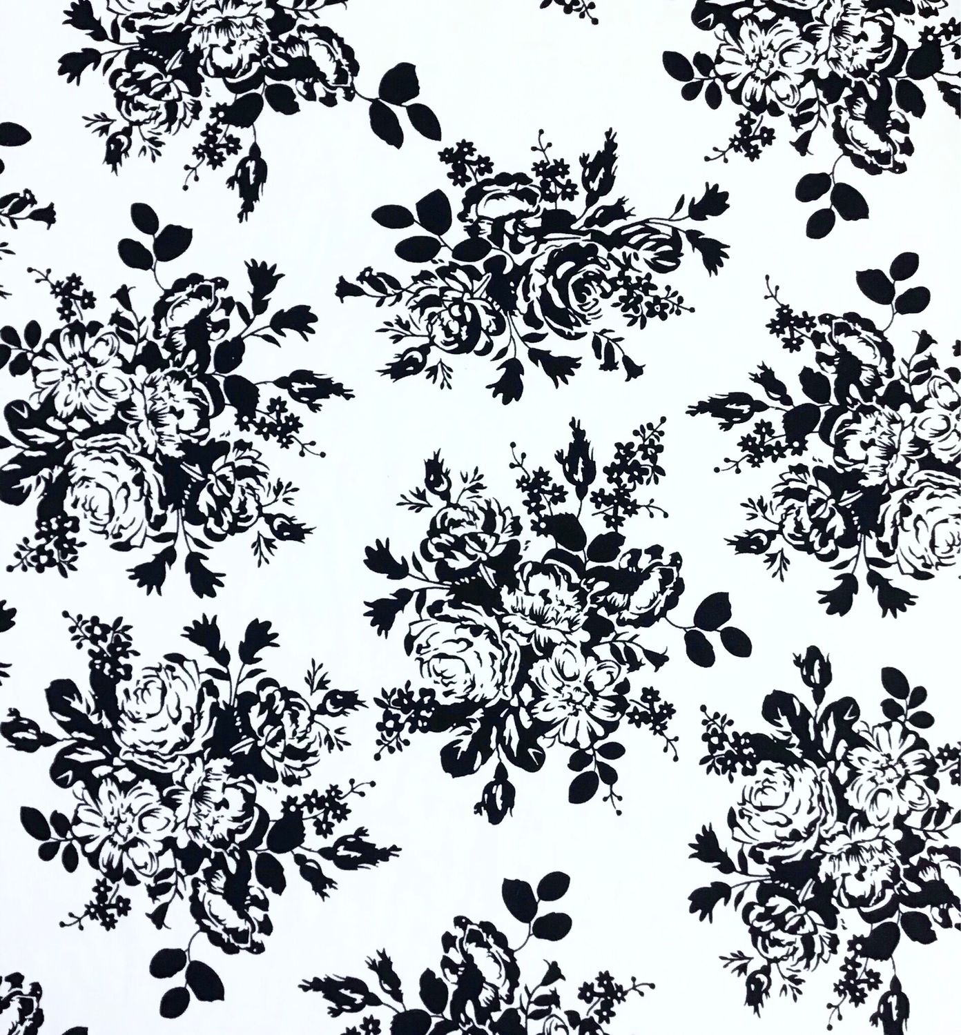 Black And White Linen Viscose