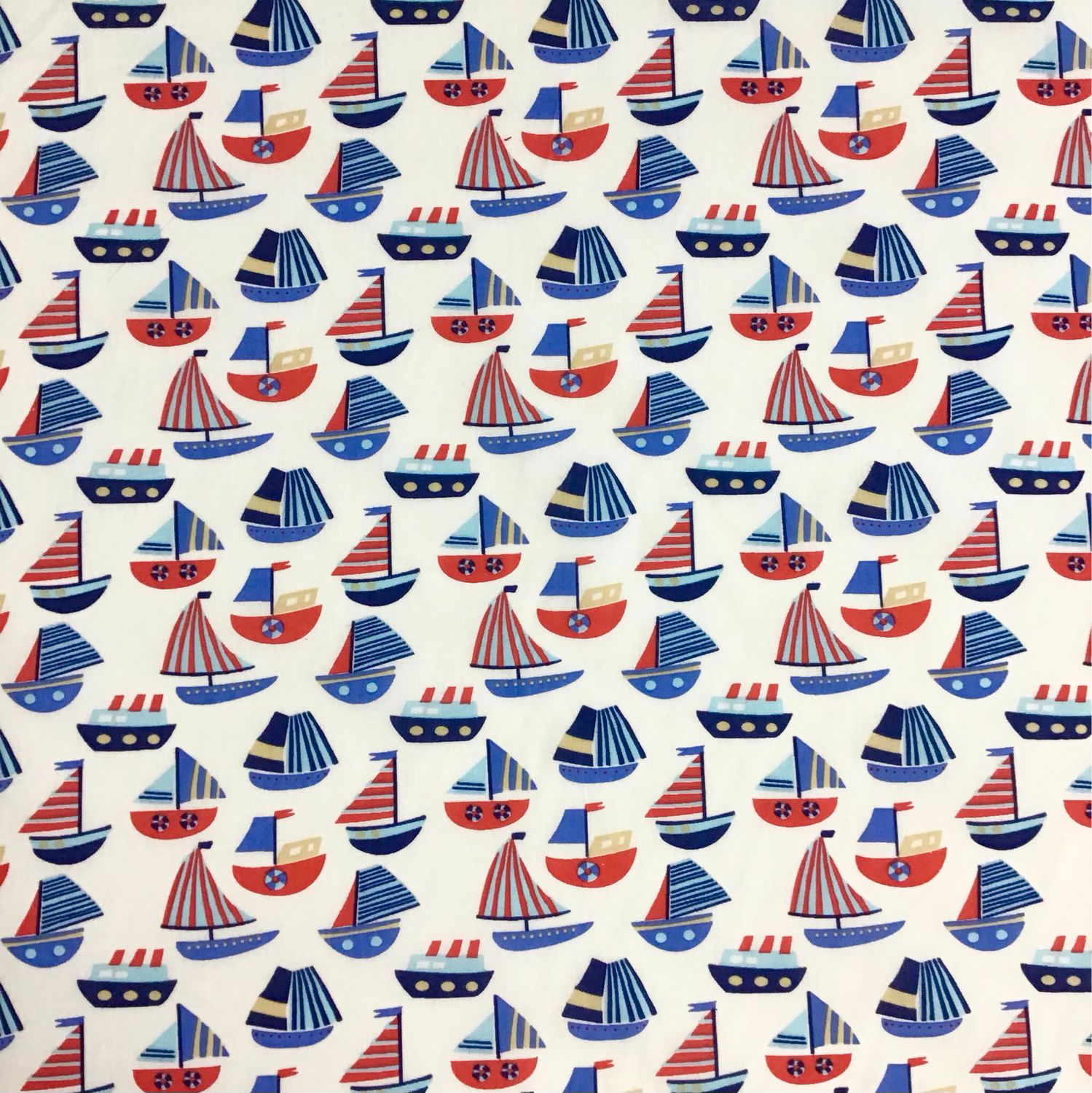 Polycotton- Sailboats