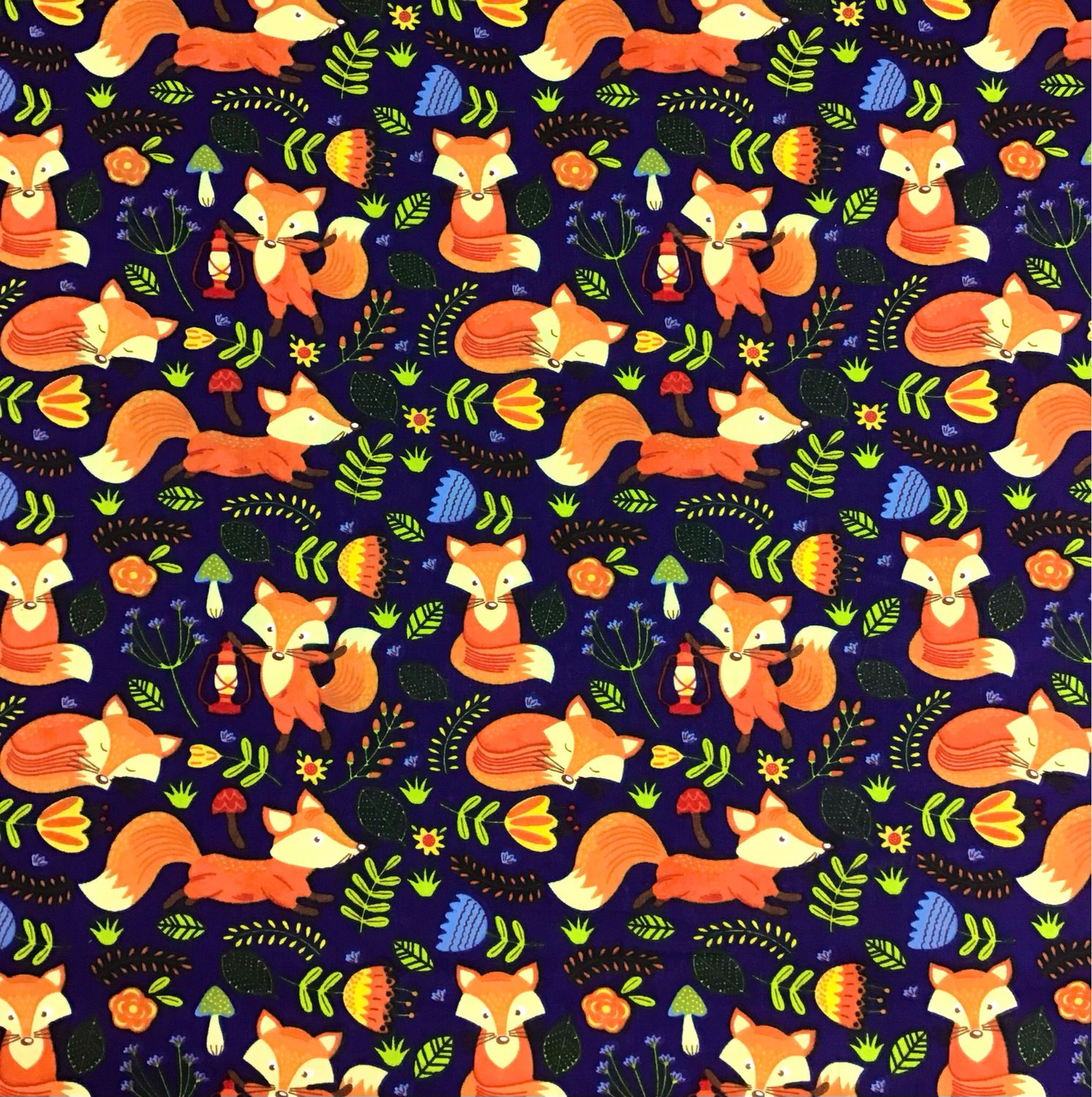 Polycotton- Foxes