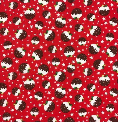 Polycotton- Christmas Pudding