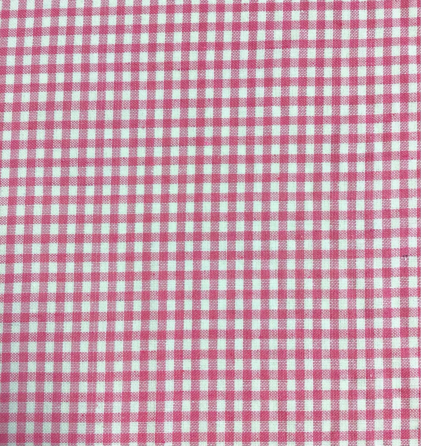 Gingham 1/4” Pink-cotton
