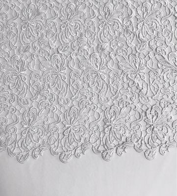 White Double Edge Guipure Dress Lace
