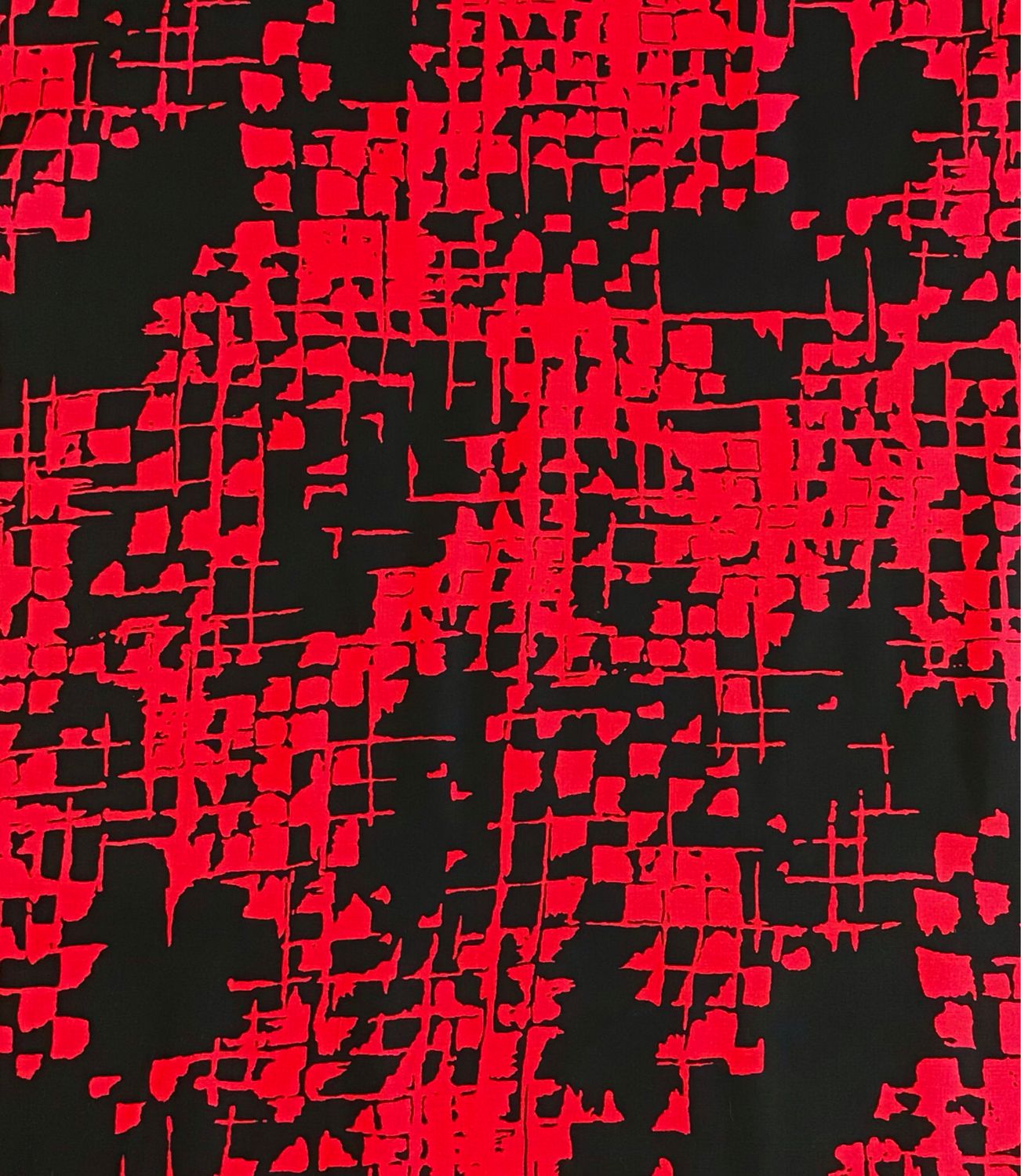 Cotton Satin- Black And Red