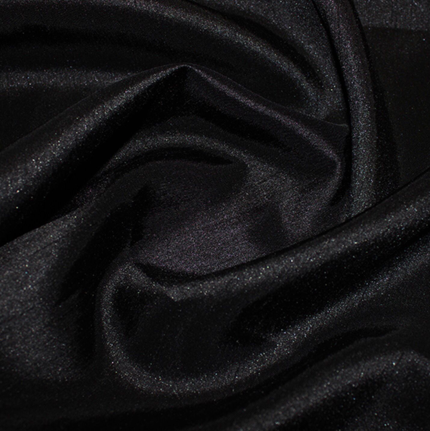 Shantung Satin- Black