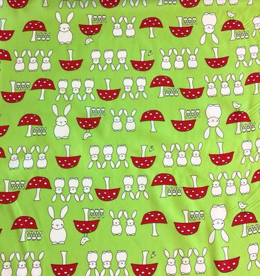 Cotton Poplin- Mushrooms and Rabbits