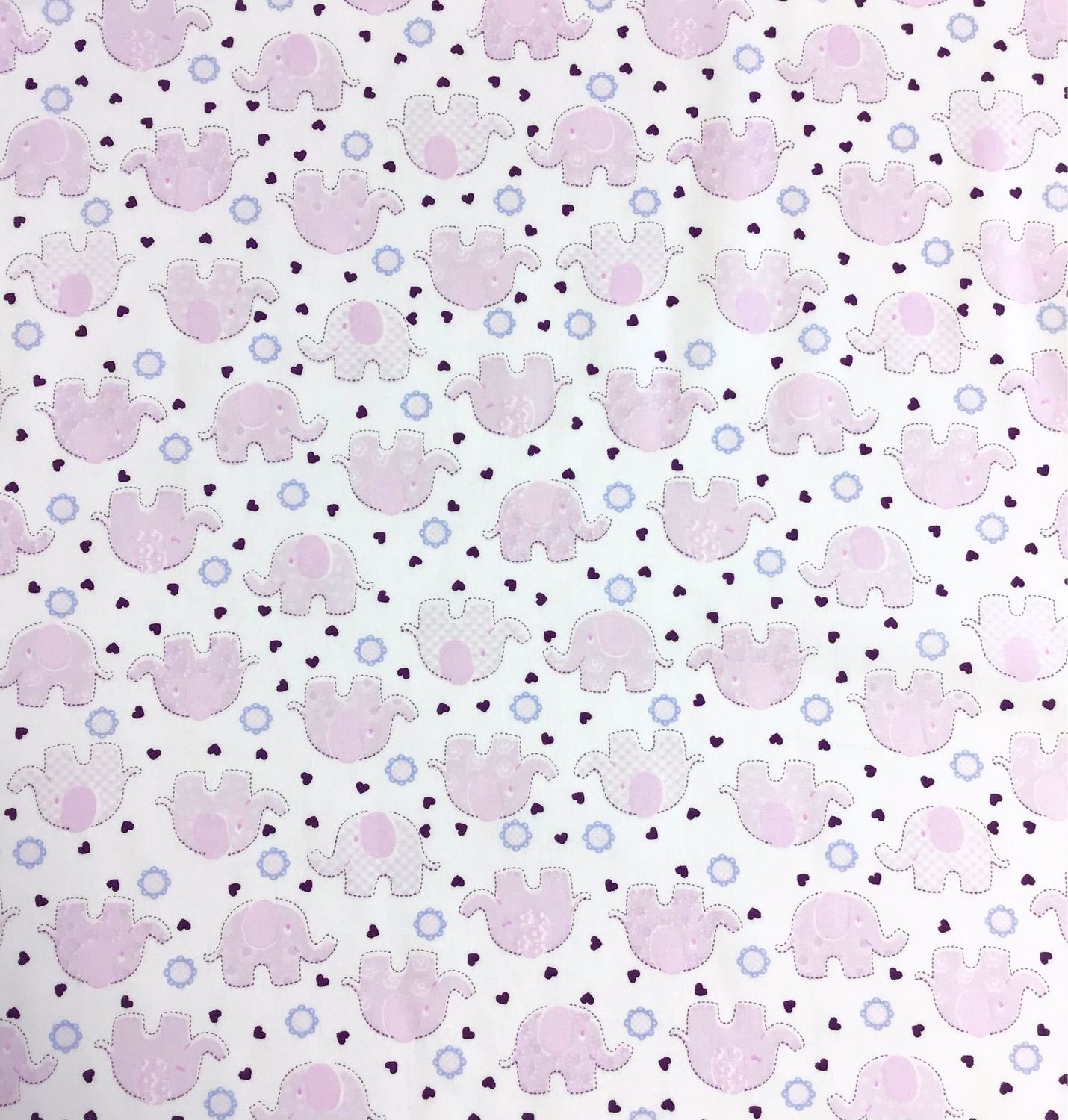 Cotton Poplin- Pink Elephants