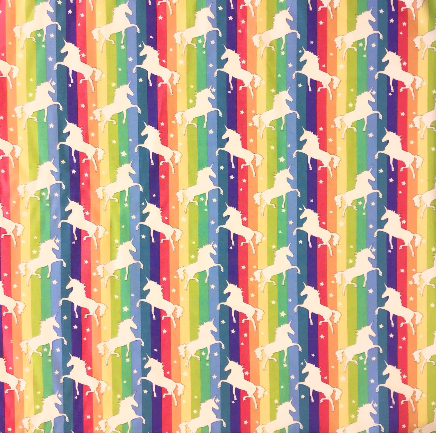 Unicorn Rainbow Cotton Poplin