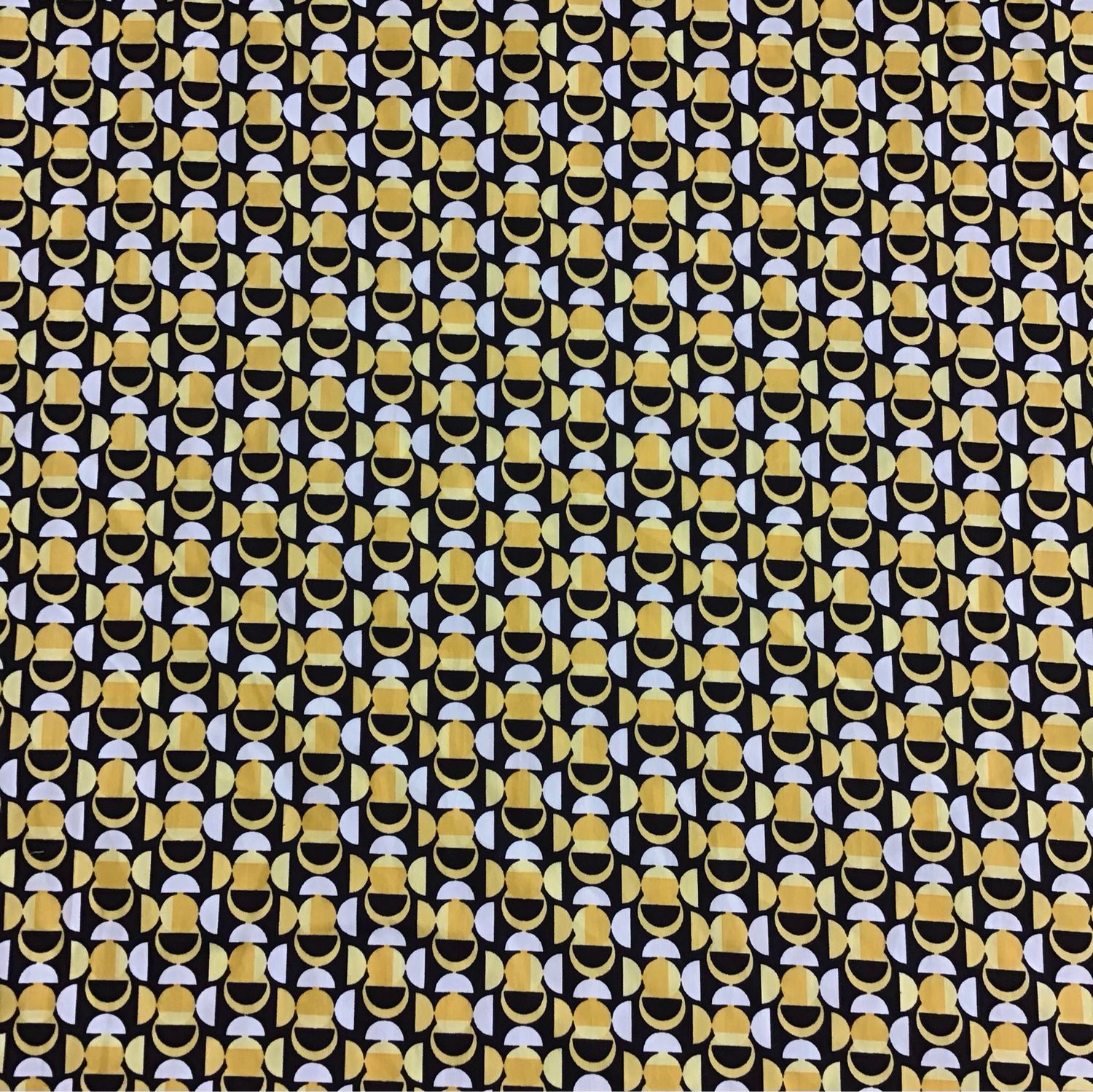 Cotton Satin- Black and Yellow