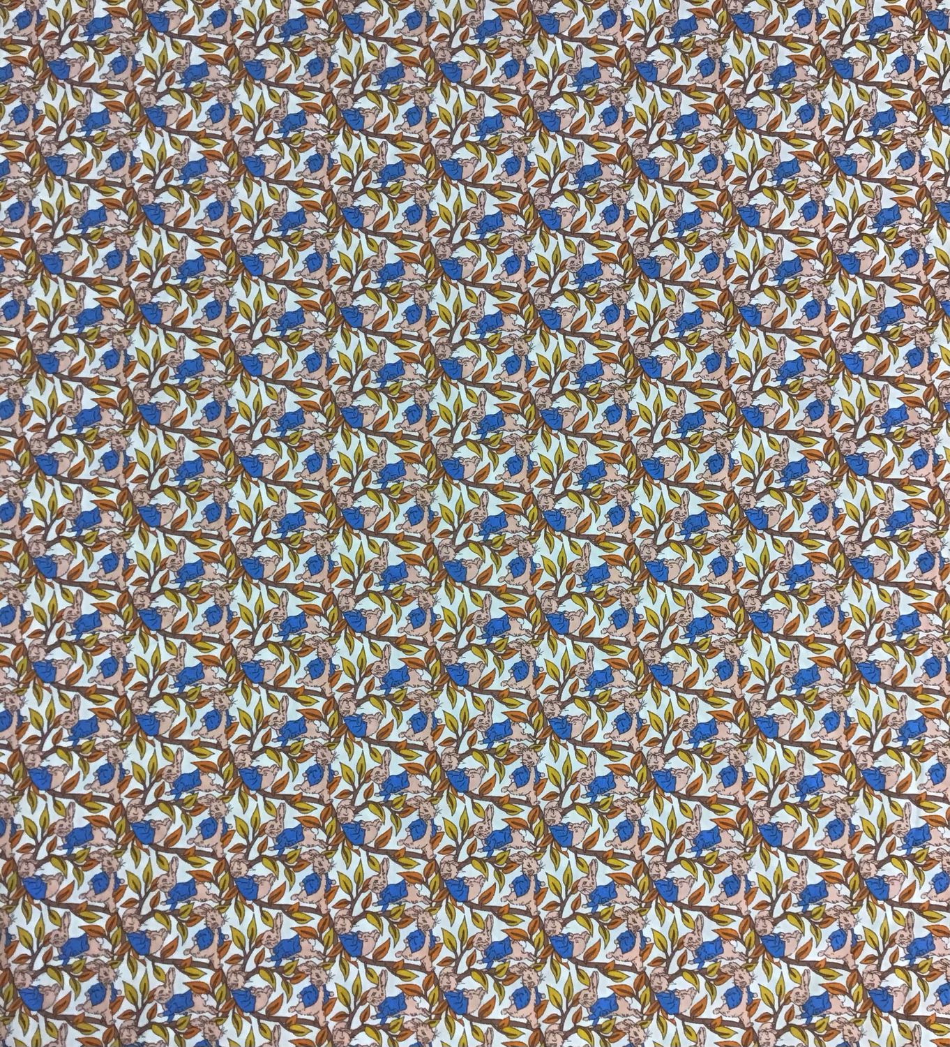 White Cotton with Bunnies