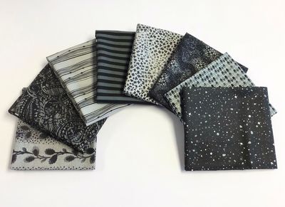 Black And Grey Fat Quarter Bundle