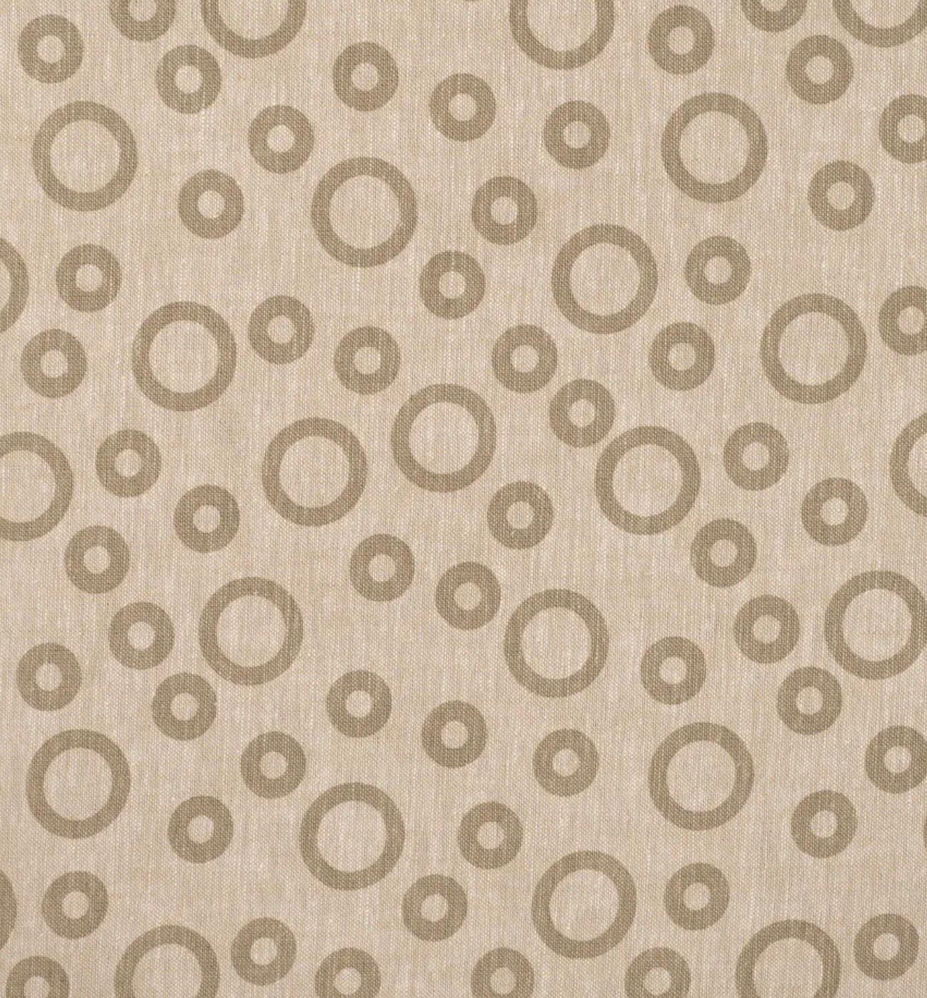 Cotton Linen Mix- Circles Sand