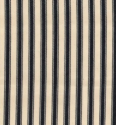 Canvas Ticking Strips- Black