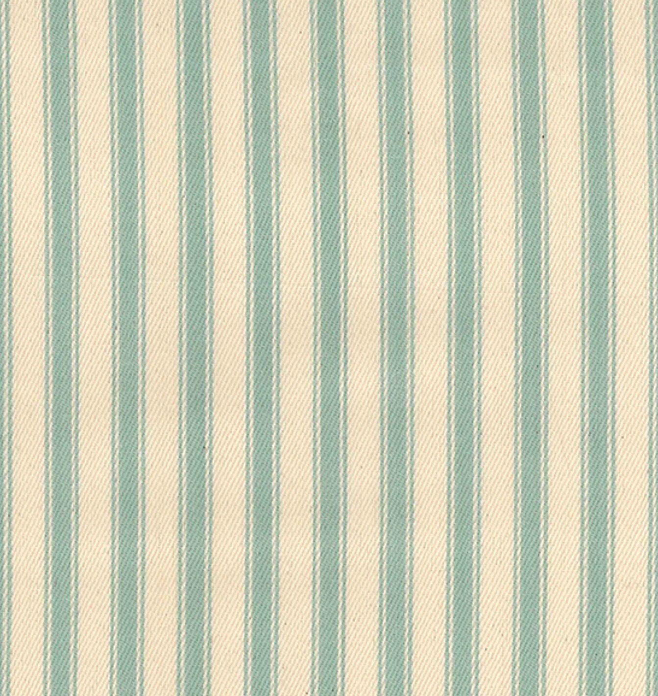 Canvas Ticking Strips- Duck Egg