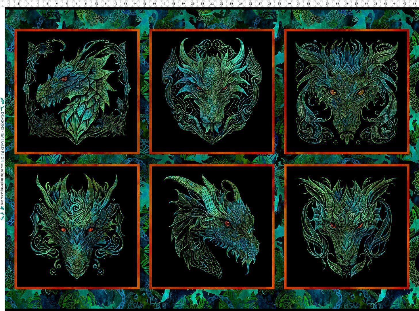 Dragons- Emerald Reign- Picture Patches Panel