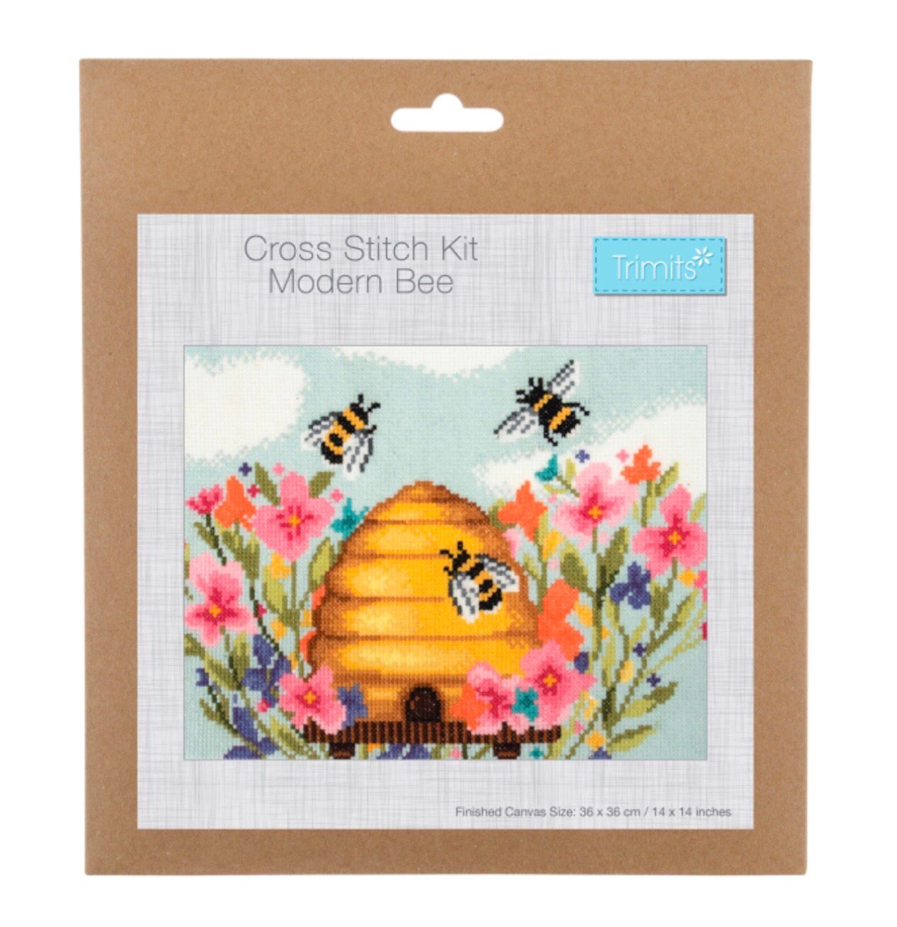 Counted Cross Stitch Kit- Modern Bee Counted Cross Stitch Kit- Modern Bee