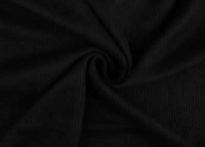 Ribbed Cotton Knit- Black Ribbed Cotton Knit- Black