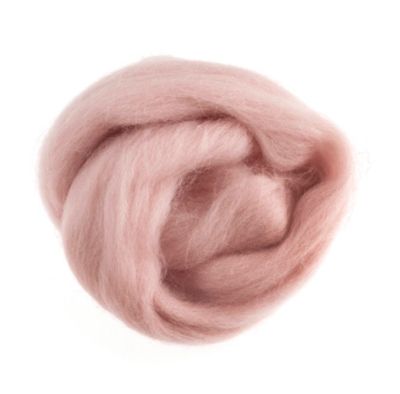 Natural Wool Roving-Powder Pink Natural Wool Roving-Powder Pink