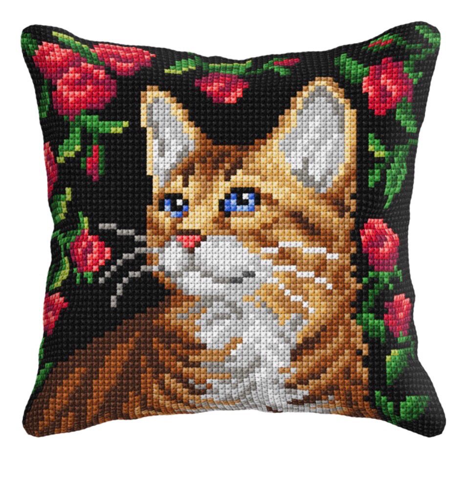 Cross Stitch Kit- Cushion- Cat Cross Stitch Kit- Cushion- Cat
