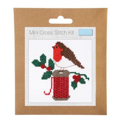 Counted Mini Cross Stitch Kit- Robin Counted Mini Cross Stitch Kit- Robin