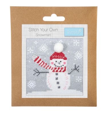 Counted Mini Cross Stitch Kit- Snowman Counted Mini Cross Stitch Kit- Snowman