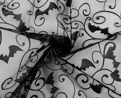 Bat On Organza- Black Bat On Organza- Black