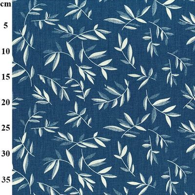 Lightweight Denim Print- Leaves Lightweight Denim Print- Leaves