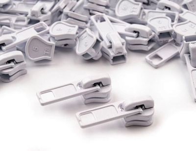 Sliders For Plastic 5mm Zip- White Sliders For Plastic 5mm Zip- White