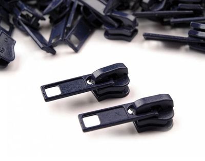 Sliders For Plastic 5mm Zip- Navy Sliders For Plastic 5mm Zip- Navy