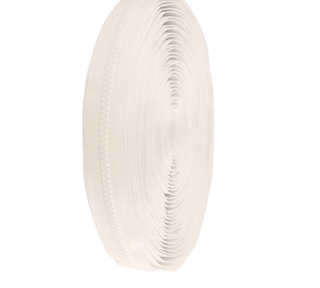 Continuous Plastic Zip 5mm- Sea Shell