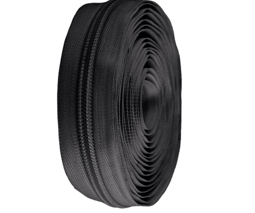 Continuous Nylon Zip 10mm- Black