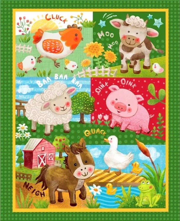 Wee Ones- Farm Animals Panel