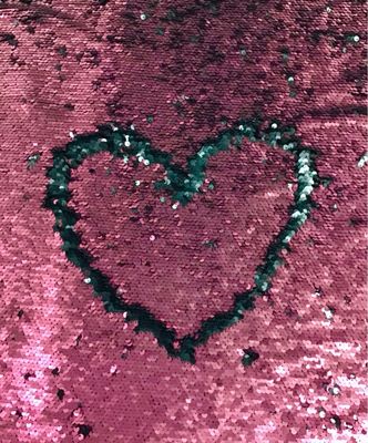 Reversible Sequins Fabric- Wine/ Black