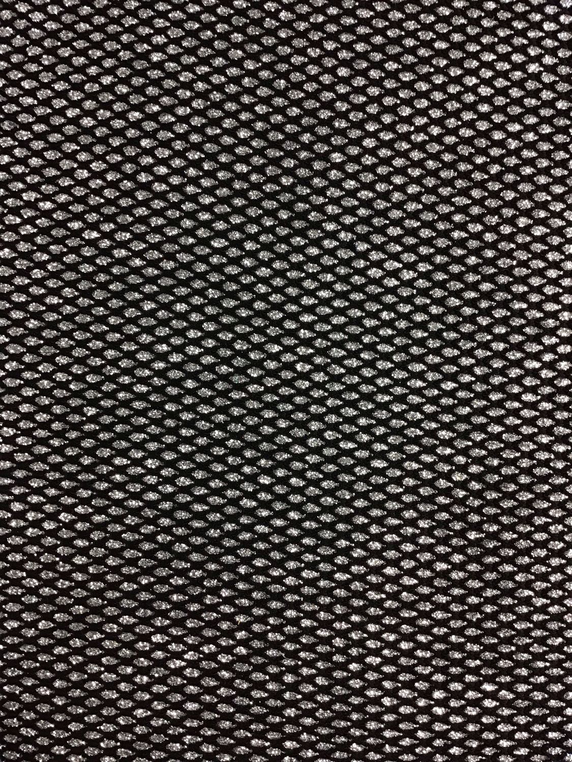Stretch Fabric With Glitter- Black/ Silver Stretch Fabric With Glitter- Black/ Silver