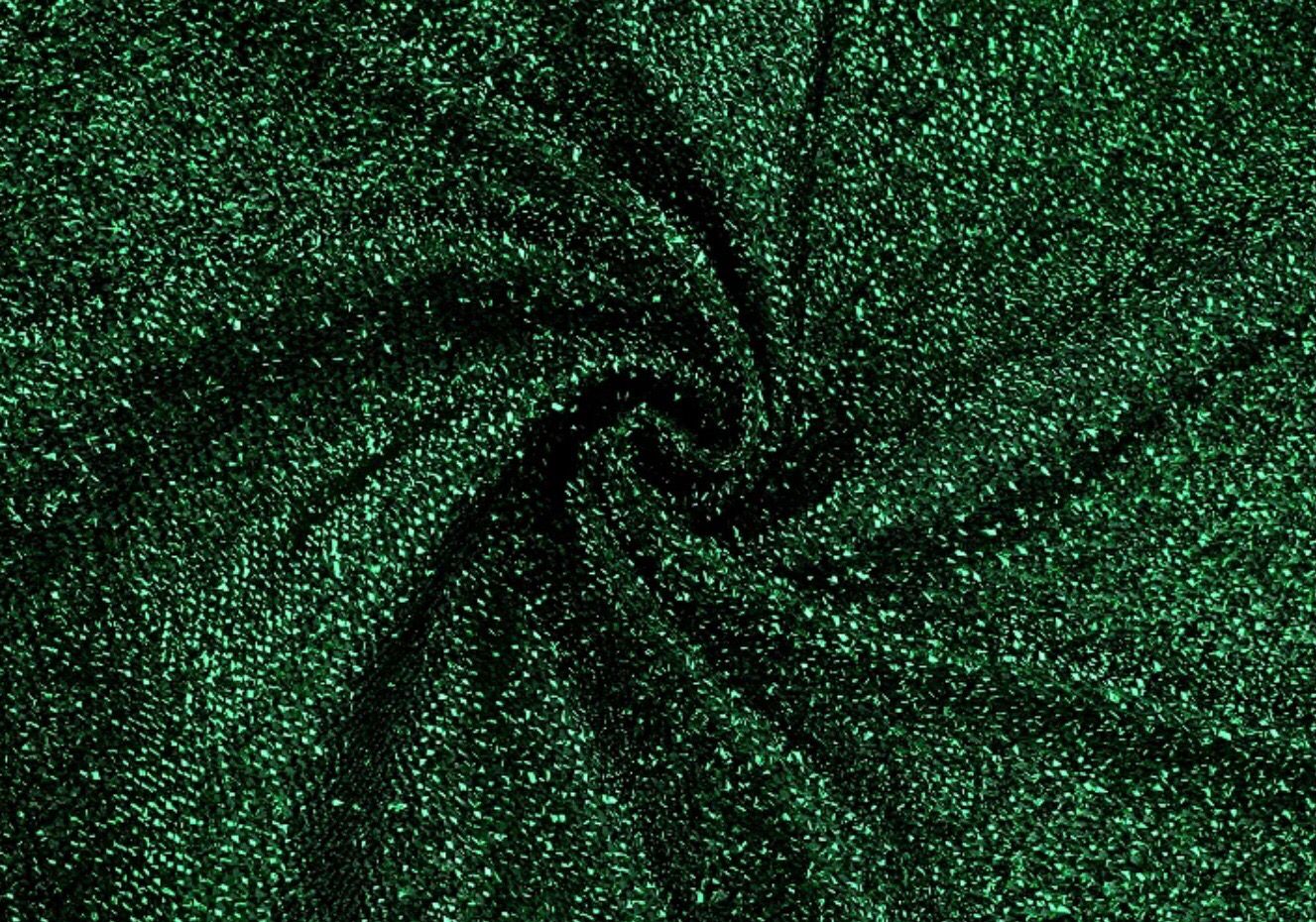 Decorative shimmering fabric with a metallic shiny surface- Green