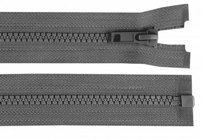 Plastic Open-end Zip 40cm - Steel Grey Plastic Open-end Zip 40cm - Steel Grey