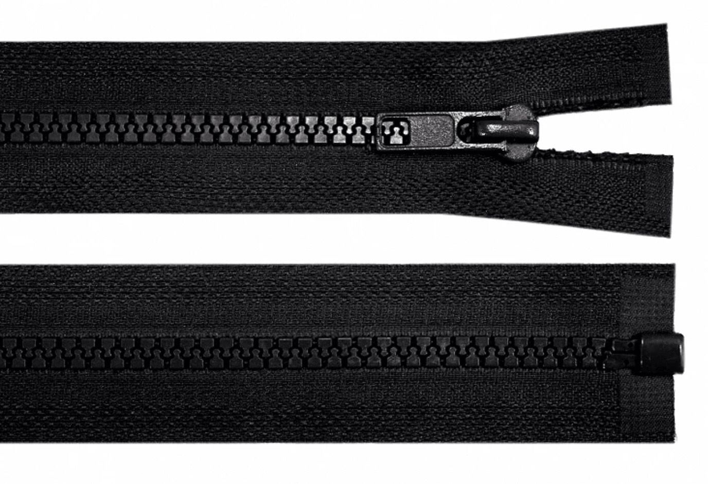 Plastic Open-end Zip 65cm- Black