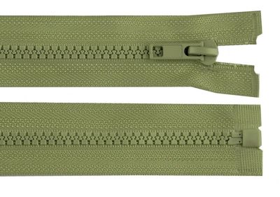 Plastic Open-end Zip 100cm- Greengrey
