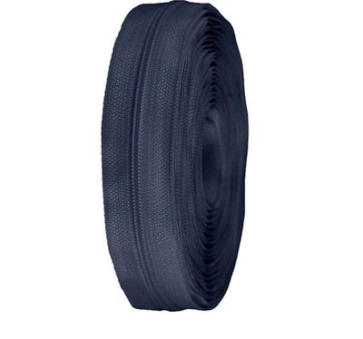 Continuous Nylon Zip 3mm- Navy Continuous Nylon Zip 3mm- Navy