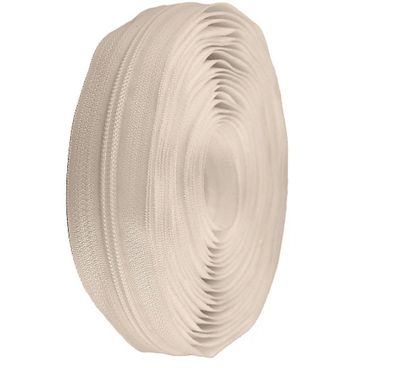 Continuous Nylon Zip 5mm- Cream Continuous Nylon Zip 5mm- Cream