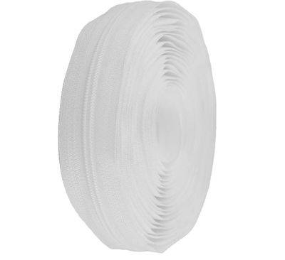 Continuous Nylon Zip 5mm- White Continuous Nylon Zip 5mm- White