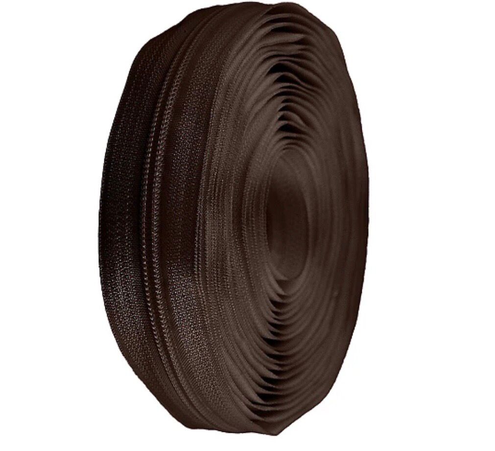 Continuous Nylon Zip 5mm- Chocolate Continuous Nylon Zip 5mm- Chocolate