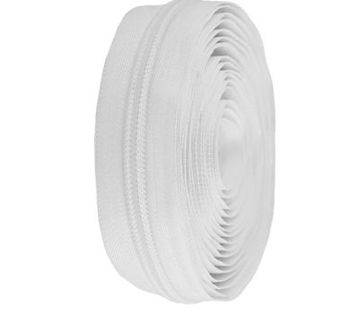 Continuous Nylon Zip 10mm- White Continuous Nylon Zip 10mm- White
