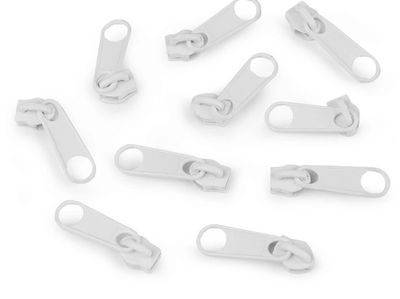 Sliders for Nylon 5mm Zip- White Sliders for Nylon 5mm Zip- White