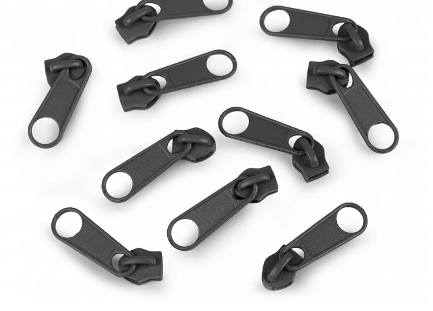 Sliders for Nylon 5mm Zip- Dark Grey Sliders for Nylon 5mm Zip- Dark Grey